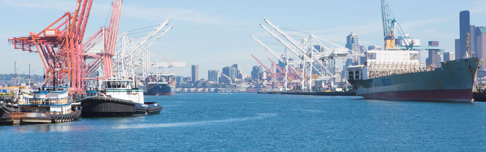 The commercial harbor of Seattle; Moure Law are experts in Maritime Law.
